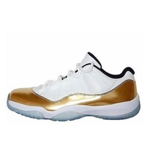 Air jordan 11 low white/metallic gold